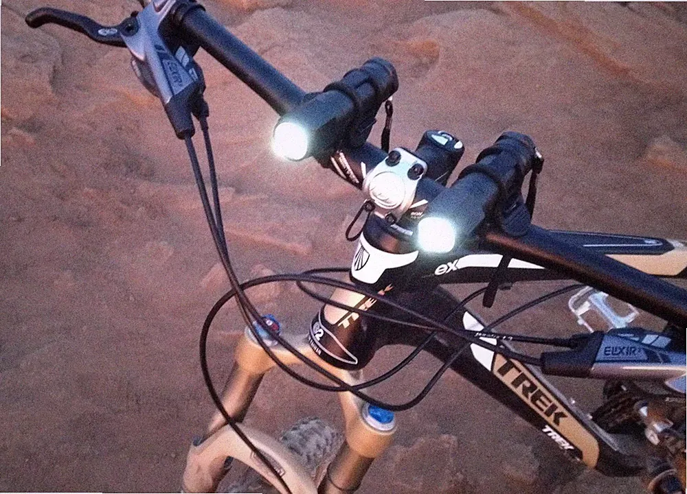 2 BIKE LIGHT 6W High Output LED Flashlight Mountain Road Bicycle MTB 6000K