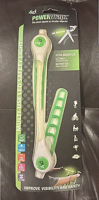 4id Powerwrapz Multi-Use LED Light Wrap Around Bike Green Weatherproof 4IDWRAP