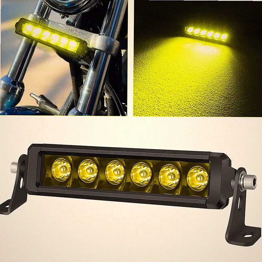 8" Light Bar For Bike Headlight Front Light Ultra-Bright LED 6000 Lumens Bicycle