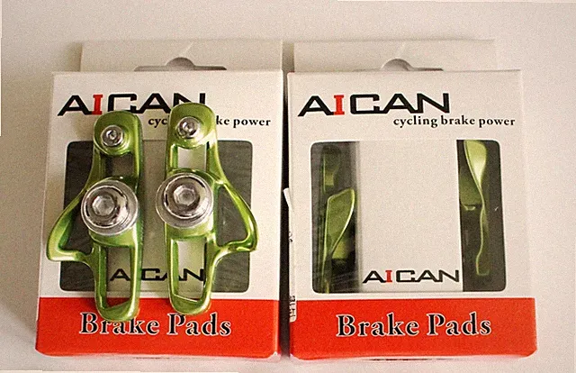 Aican Road bike brake Super Light holder shoes catridge fit Shimano, Green, 2 pc