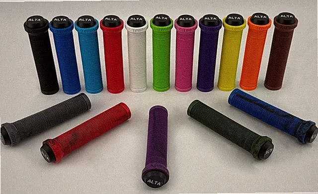 ALTA Soft Flangeless Bicycle Grips BMX MTB Hybrid Bike Scooter Softie No Flange.