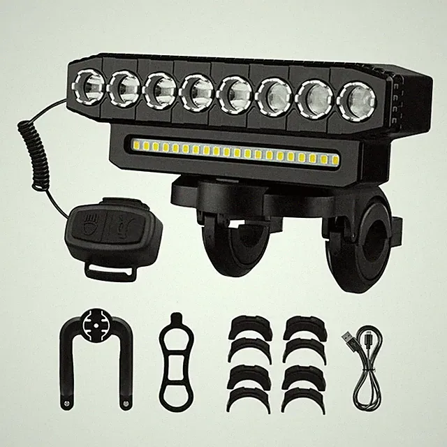 Bicycle Front Headlight Super Bright LED Bike Light Fit Type-C Charging