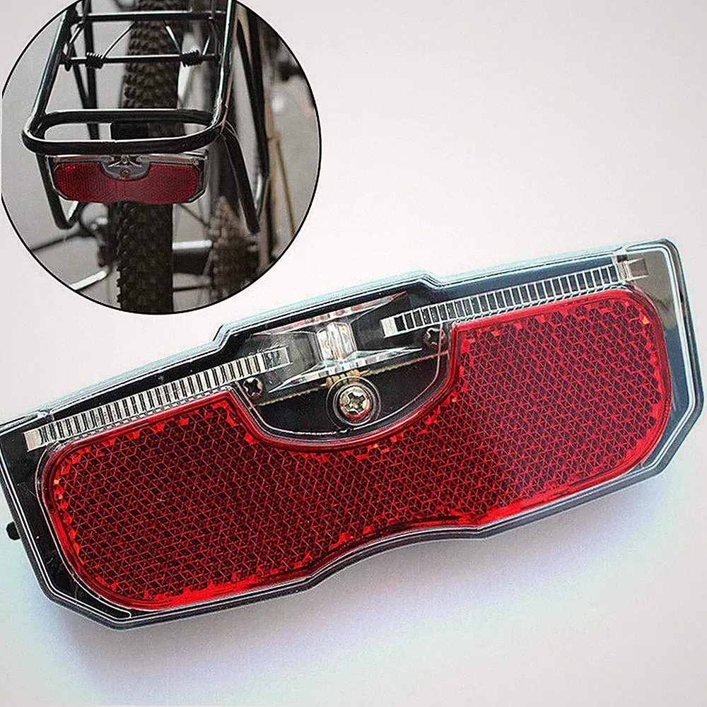 Bike Cycling Bicycle Rear Reflector LED Tail Light Fit For Luggage Rack acces US