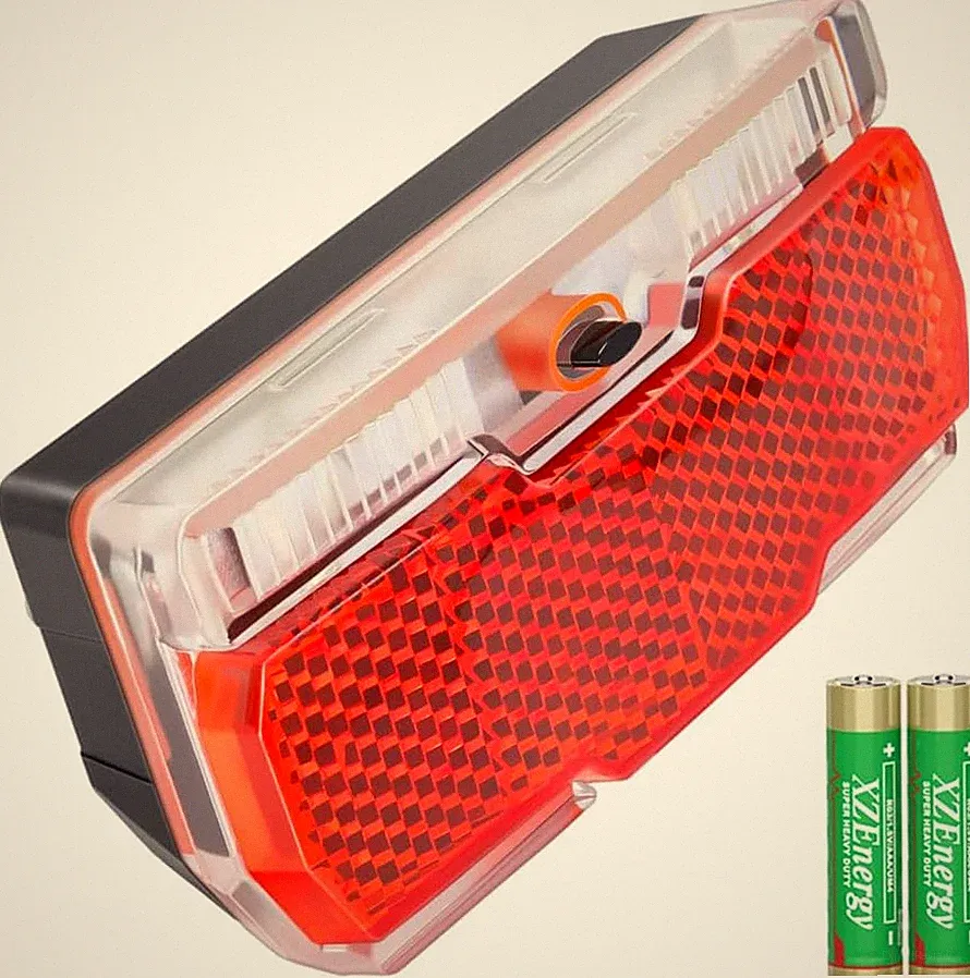 Bike Rack Tail Light with 2 Modes Steady and Flashing, Bicycle Rear Rack Light E