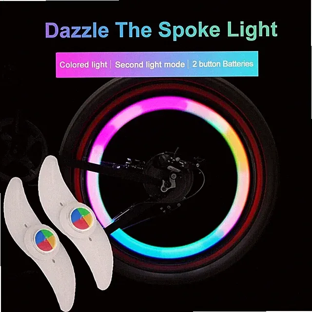 Colorful Bike Wheel Spoke Light Waterproof MTB Balance Bicycle Light