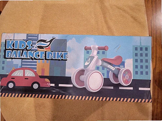 Colorful Lighting NEW Balance Bike Toys for 1 Year Old Girl Gifts, 10-36 Pink