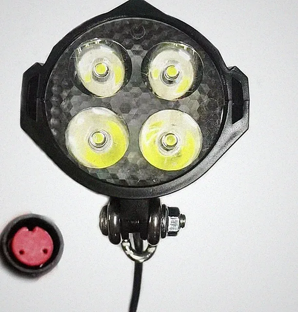 Ebike Headlight 36V-48V Super Bright LED Light for Electric Bike Sc... Fast Ship