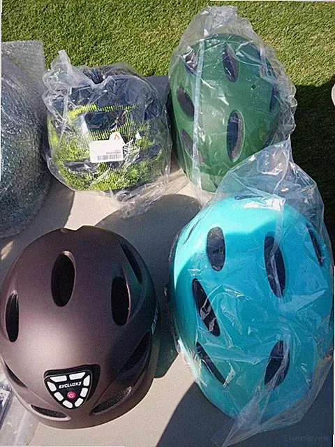 exclusky saftey bike helmet led light w/3 options, adjustable, one size fits...