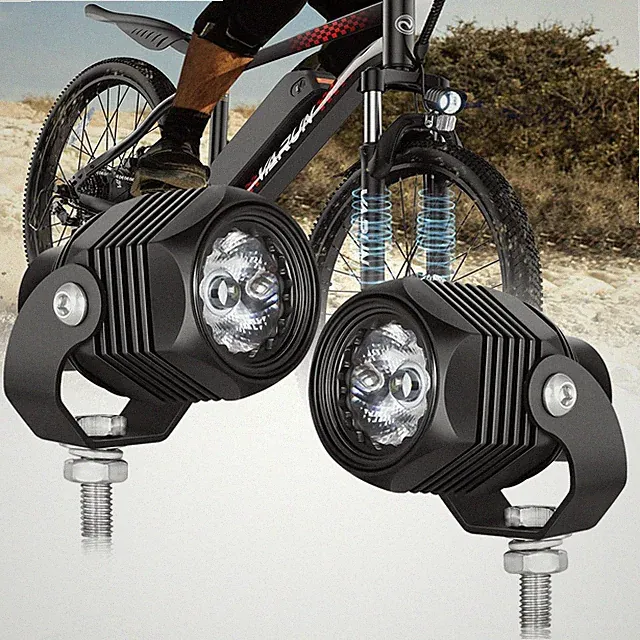 For Adults Electric Mountain Fat Tire E Bike LED Round Driving Headlights 2x2.3"