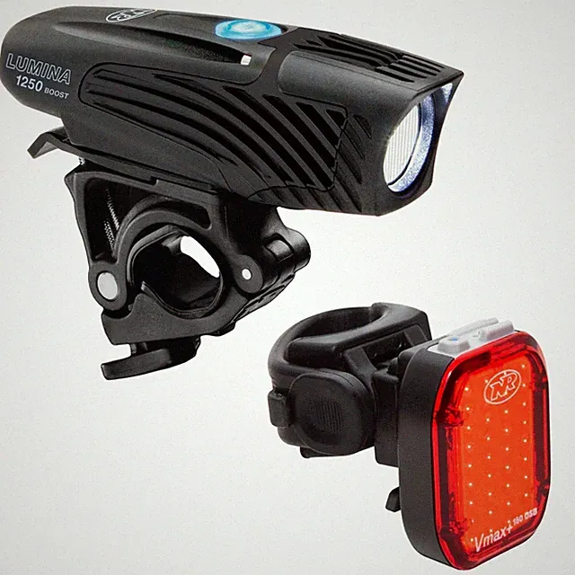 NiteRider Lumina 1250 Boost Lumen Headlight Bike Light & Vmax+ 180 Taillight