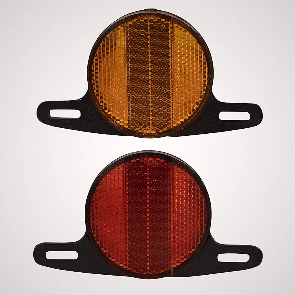 PRO+ BMX BIKE BICYCLE WHEEL Round Reflector Red/Orange RF-007