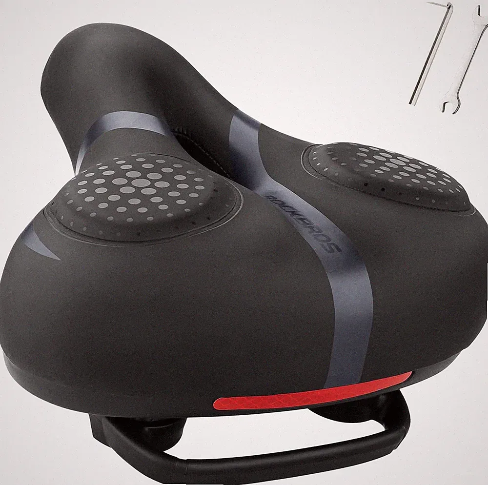 ROCKBROS Bike Seat Comfort Wide Gel,Breathable Waterproof Padded Bicycle Saddle
