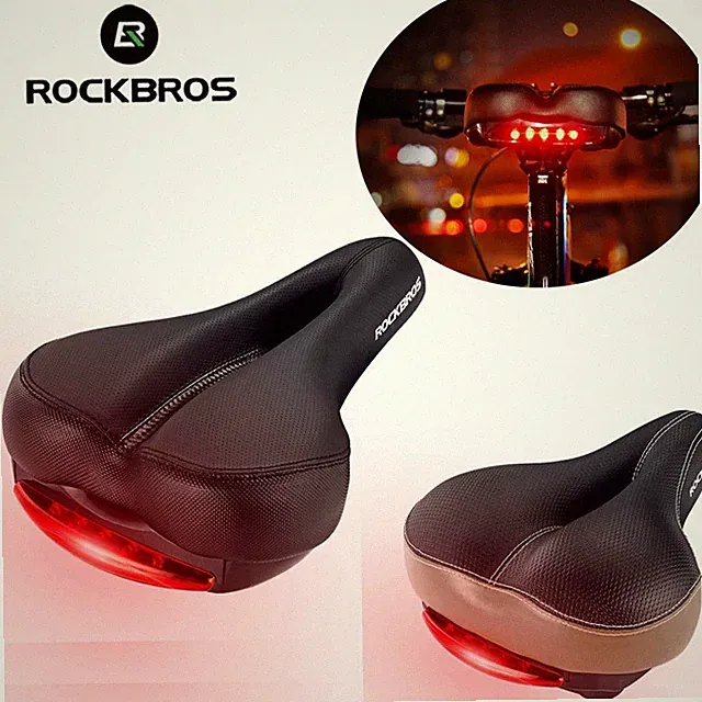 RockBros Bike Seat Professional Waterproof Bicycle Saddle with Taillight Light