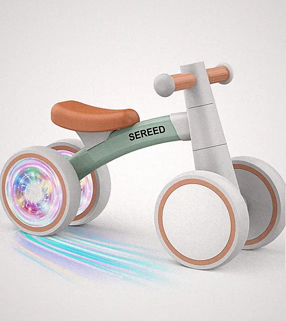 SEREED Colorful Lighting Baby Balance Bike, Toys for 1 Year Old Boys Girls, 1...